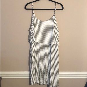 White And Black Striped Dress